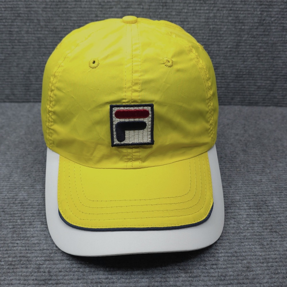 FILA Hat Cap Strap Back One Size Yellow Mens Sportswear Tennis Gorpcore
